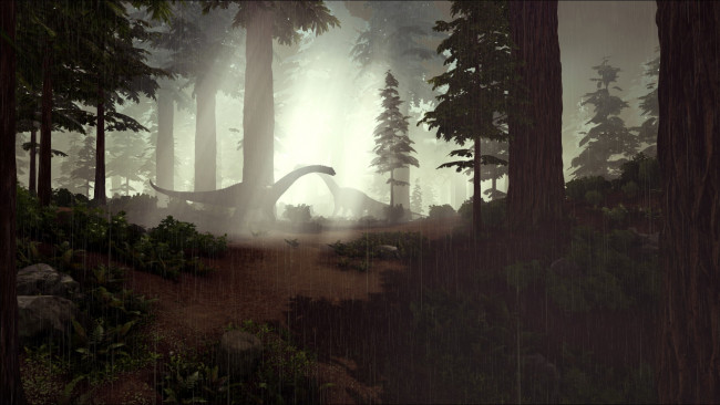 Обои картинки фото видео игры, ark,  survival evolved, динозавр, лес