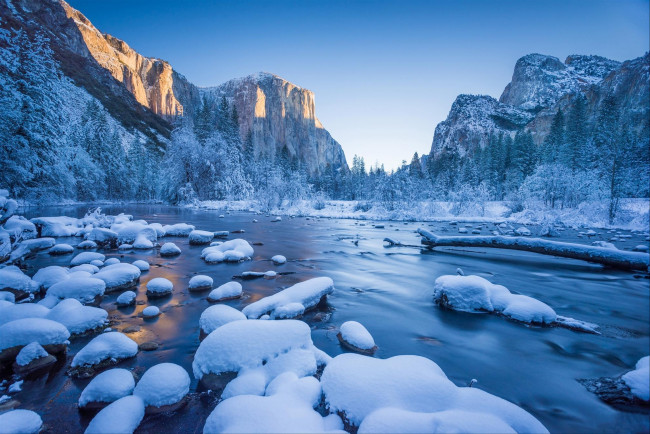 Обои картинки фото природа, зима, сша, калифорния, национальный, парк, йосемите
