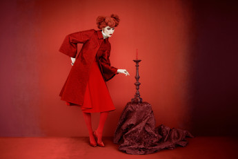 Картинка девушки -+рыжеволосые+и+разноцветные ruby aldridge пальто свеча подсвечник ткань
