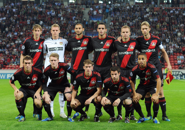 Обои картинки фото спорт, футбол, team, champions, league, 2011-12, leverkusen, bayer, команда, лига, Чемпионов