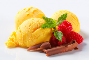 Картинка еда мороженое десерты ягоды малина сладкое шоколад