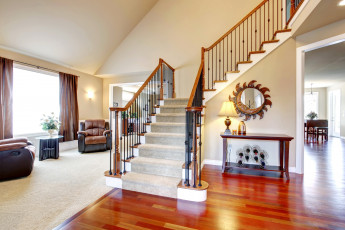 Картинка интерьер холлы +лестницы +корридоры лестница гостиная кресло