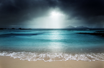 Картинка природа моря океаны закат sunset море пляж sea beach ocean