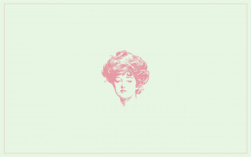 Картинка рисованные минимализм ретро лицо дама прическа