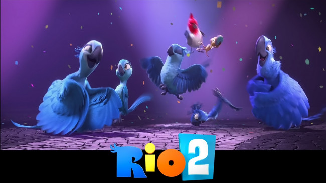 Обои картинки фото мультфильмы, rio 2, попугаи