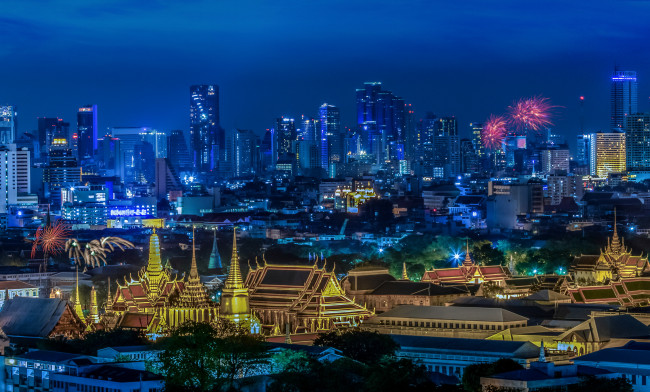 Обои картинки фото таиланд  бангкок, города, бангкок , таиланд, бангкок, мегаполис, ночь, огни, bangkok