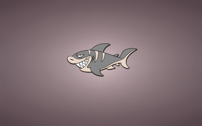 Обои картинки фото рисованные, минимализм, светлый, фон, fish, рыба, shark, акула