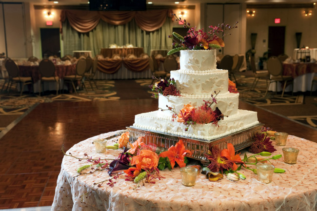 Обои картинки фото еда, торты, свадебный