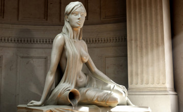 Картинка разное рельефы +статуи +музейные+экспонаты изваяние статуя девушка кувшин вода