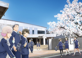 Картинка аниме tsuki+ga+kirei yamashina roman takizawa aoi ogasawara daichi nishio chinatsu mizuno akane azumi kotarou