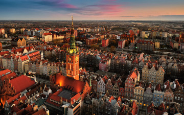 Картинка города гданьск+ польша панорама