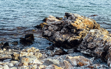 Картинка природа побережье вода скалы камни