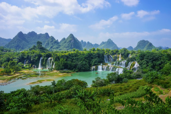 обоя vietnam, природа, водопады