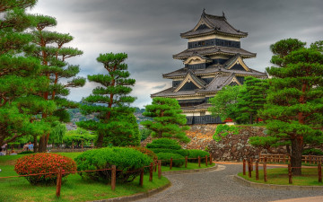 Картинка города замки Японии
