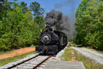 Картинка техника паровозы железная дорога рельсы паровоз вагоны