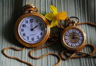 обоя разное, Часы,  часовые механизмы, часы, нарцисс, цветок