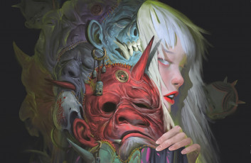 Картинка фэнтези красавицы+и+чудовища маска девушка