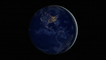 Картинка космос земля континенты планета ночь огни