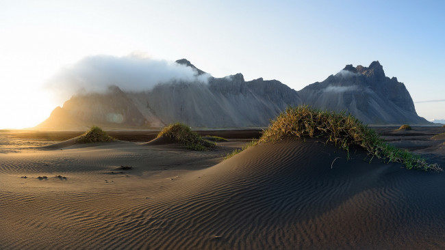 Обои картинки фото природа, пейзажи, vestrahorn, горы, исландия