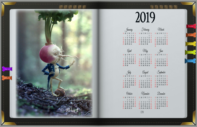 Обои картинки фото календари, фэнтези, существо, редис
