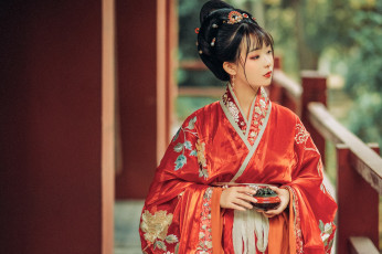 Картинка девушки -+азиатки азиатка кимоно