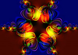 Картинка 3д+графика фракталы+ fractal узор цвета