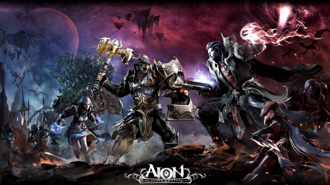 Обои картинки фото видео игры, aion,  the tower of eternity, персонажи, бой