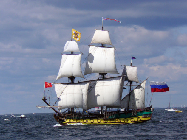 Обои картинки фото shtandart, корабли, парусники, парусник, море