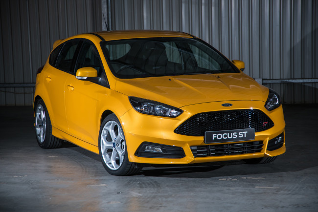 Обои картинки фото автомобили, ford, 2015г, желтый, za-spec, st, focus
