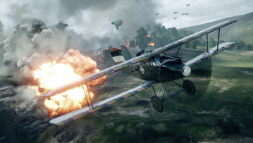 обоя видео игры, battlefield 1, полет, самолет