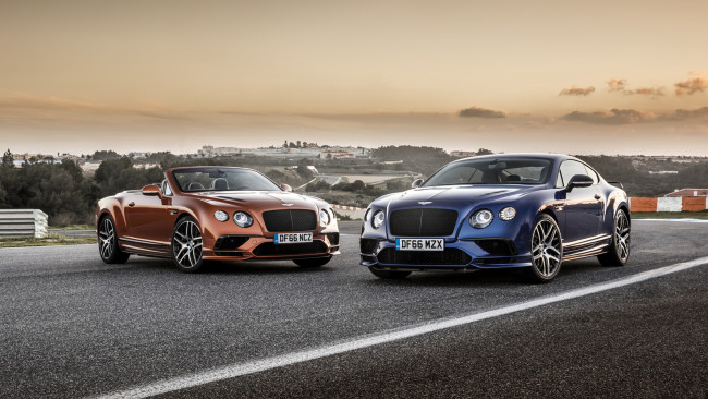 Обои картинки фото bentley continental gt supersports coupe and convertible 2018, автомобили, bentley, supersports, gt, continental, 2018, convertible, coupe