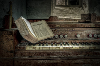 обоя музыка, -музыкальные инструменты, орган, книга