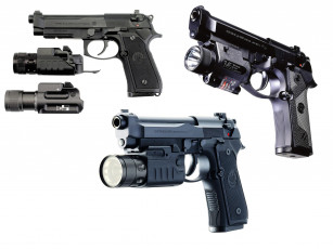 Картинка три модификации пистолета beretta 92 автомобили