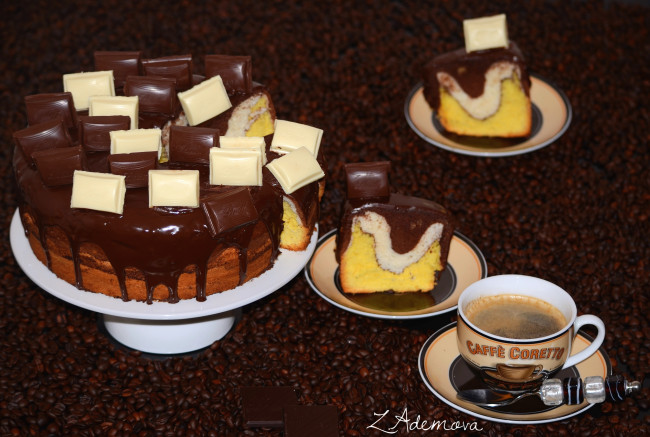 Обои картинки фото еда, торты, кофе, шоколад