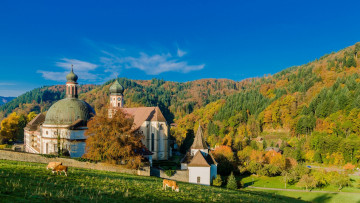 обоя st trudpert monastery, black forest, germany, города, - католические соборы,  костелы,  аббатства, st, trudpert, monastery, black, forest