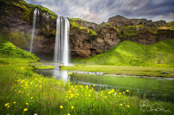 Картинка природа водопады пейзаж лето река