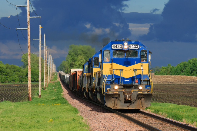 Обои картинки фото техника, поезда, состав, рельсы, железная, дорога, локомотив