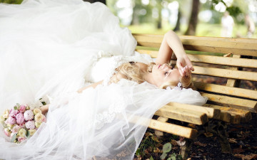 Картинка девушки -+невесты невеста свадебное платье