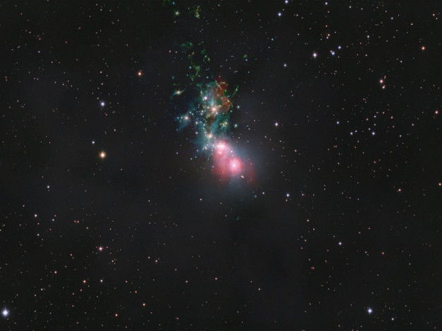 Обои картинки фото пылевая, туманность, ngc, 1333, космос, галактики, туманности