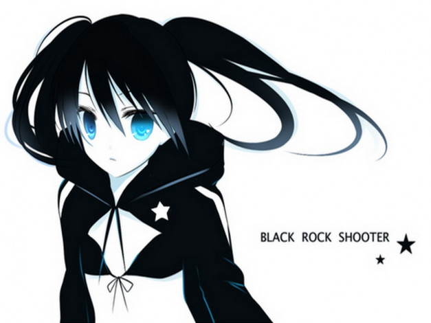 Обои картинки фото аниме, black, rock, shooter