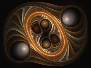 Картинка 3д графика fractal фракталы фактал узор тёмный