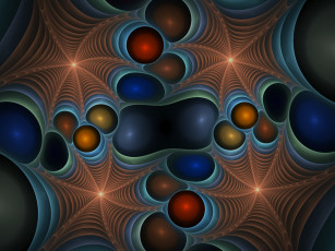 Картинка 3д графика fractal фракталы узор фактал тёмный