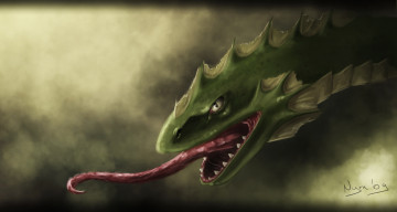 Картинка фэнтези драконы язык