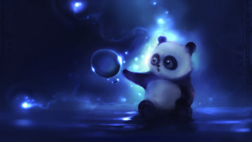 Картинка рисованные животные любопытство шарик мишка панда