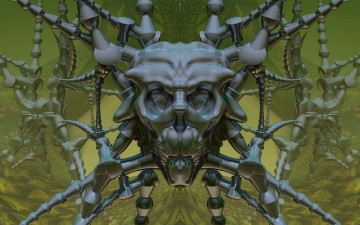 Картинка skull 3д графика fantasy фантазия череп сеть