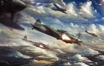 Картинка авиация 3д рисованые graphic война