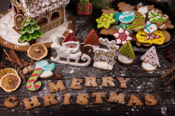 Картинка праздничные угощения угощенье игрушки печенье праздник новый год