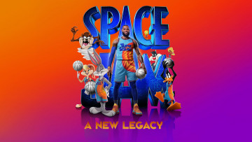 обоя space jam,  a new legacy ,  2021 , кино фильмы,  a new legacy, космический, джем, новое, поколение, мультфильм, комедия, фантастика, постер, леброн, джеймс