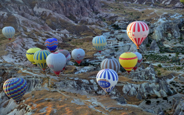Картинка авиация воздушные+шары пейзаж спорт шары