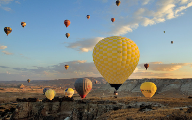 Обои картинки фото авиация, воздушные шары, шары, спорт, пейзаж